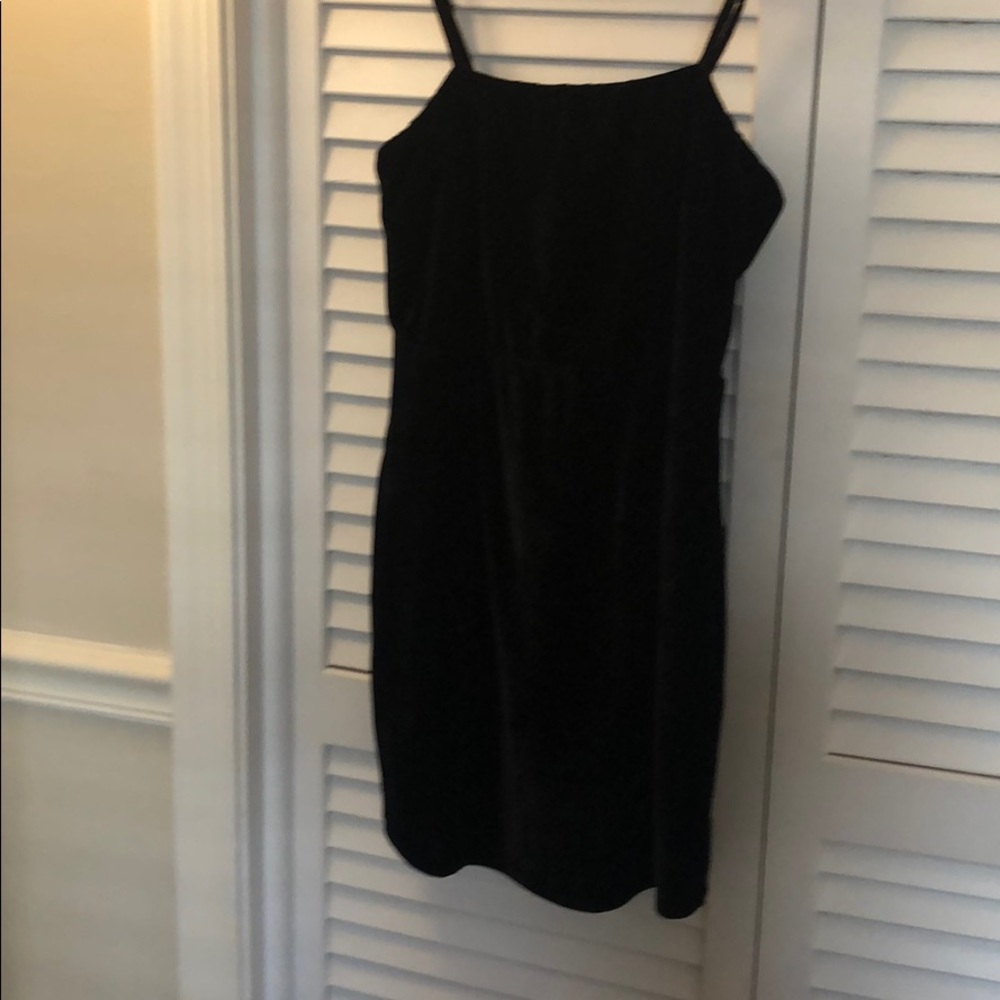 Black velvet dress
